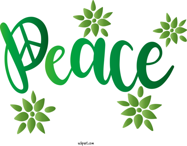 Free Holidays Leaf Plant Stem Logo For World Peace Day Clipart Transparent Background
