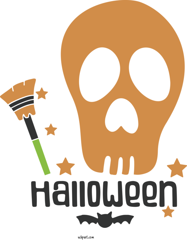 Free Holidays Logo Text Design For Halloween Clipart Transparent Background