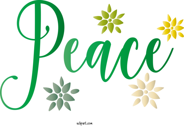 Free Holidays Flower Plant Stem Logo For World Peace Day Clipart Transparent Background