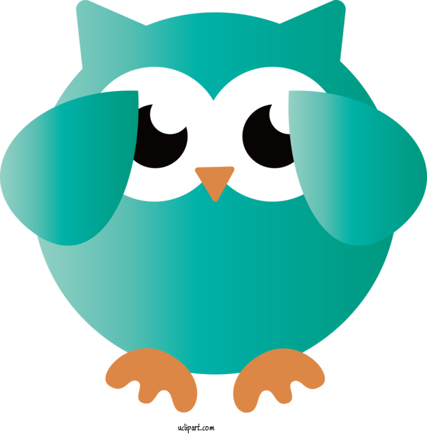 Free Animals Birds Beak Green For Owl Clipart Transparent Background