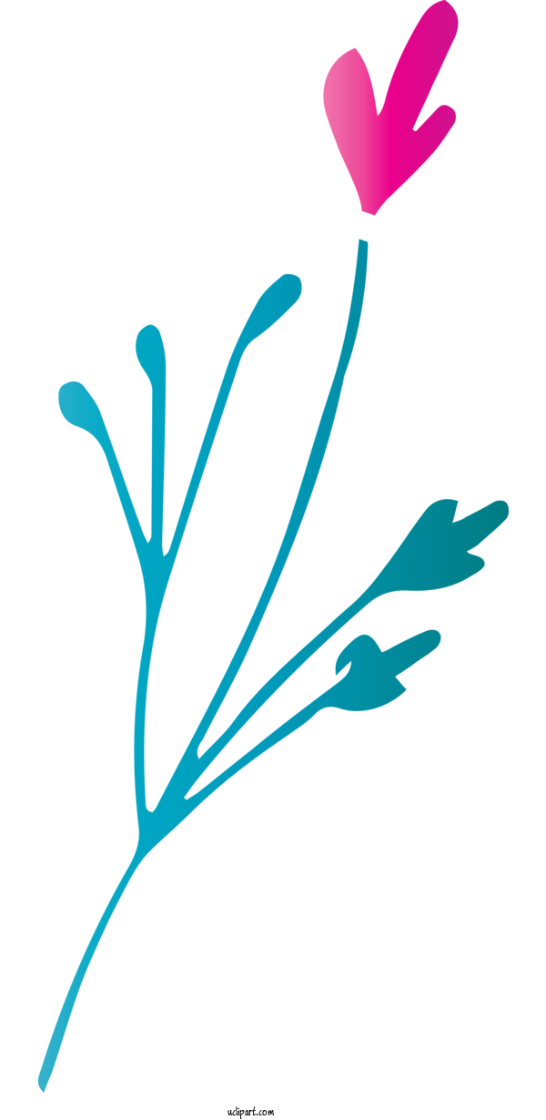 Free Nature Flower Line Art Plant Stem For Leaf Clipart Transparent Background