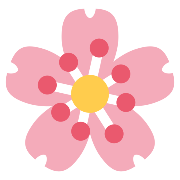 Free Emoji Flower Petal Magenta Clipart Clipart Transparent Background