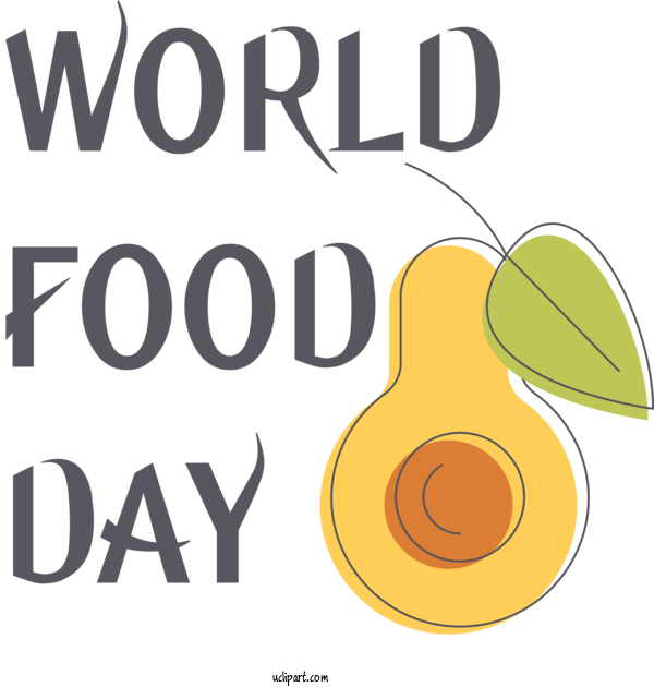 Free Holidays Logo Yellow Design For World Food Day Clipart Transparent Background