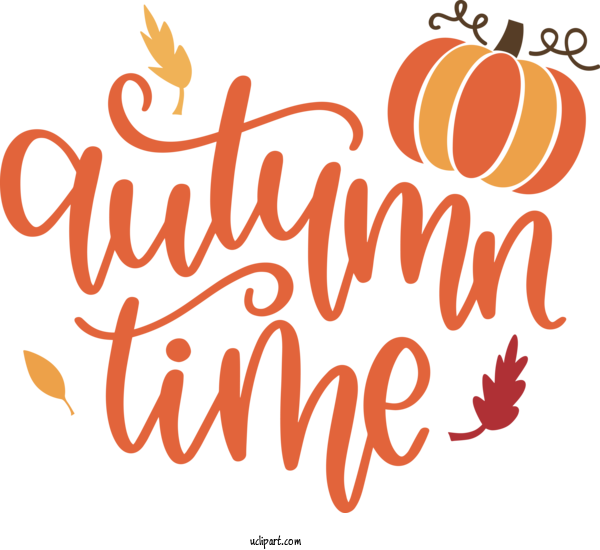 Free Nature Logo Calligraphy Design For Autumn Clipart Transparent Background