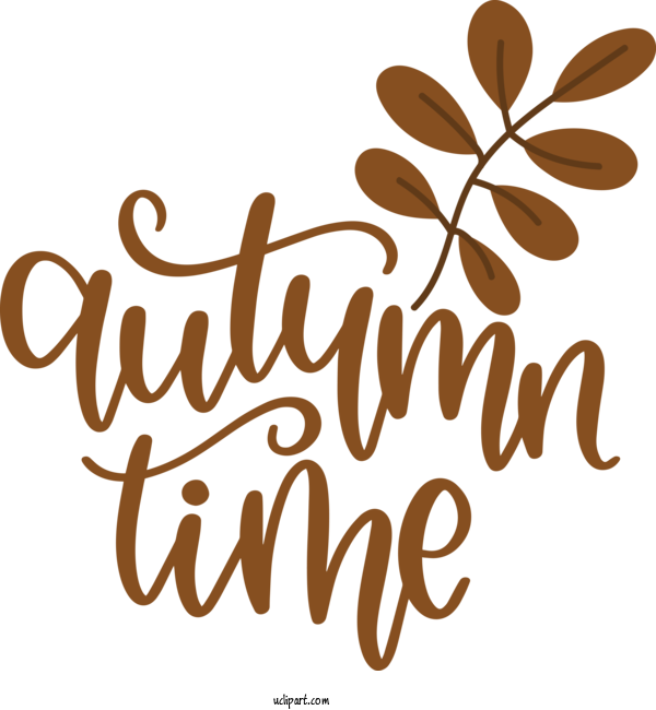 Free Nature Logo Calligraphy Produce For Autumn Clipart Transparent Background