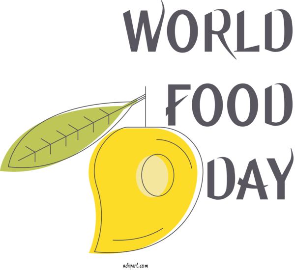 Free Holidays Logo Yellow Produce For World Food Day Clipart Transparent Background