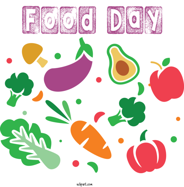 Free Holidays Design Drawing Poster For World Food Day Clipart Transparent Background