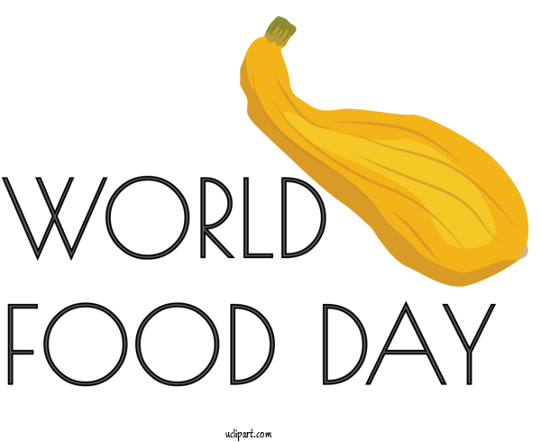 Free Holidays Logo Commodity Yellow For World Food Day Clipart Transparent Background