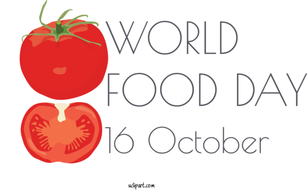 Free Holidays Tomato  Natural Foods For World Food Day Clipart Transparent Background