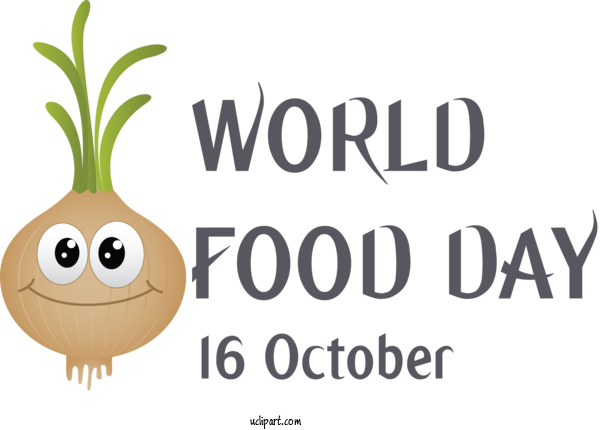 Free Holidays Logo Cartoon Plants For World Food Day Clipart Transparent Background