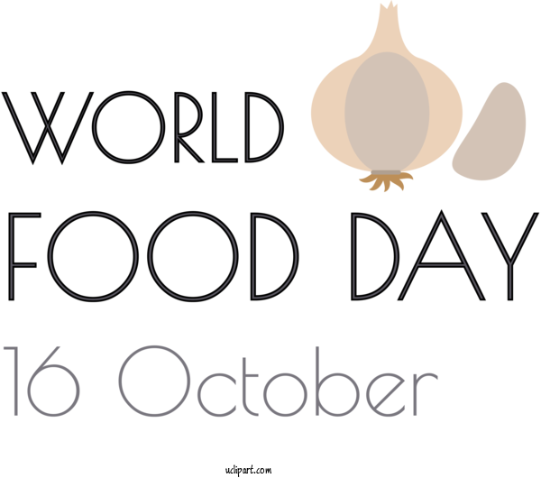 Free Holidays Logo Calligraphy Line For World Food Day Clipart Transparent Background