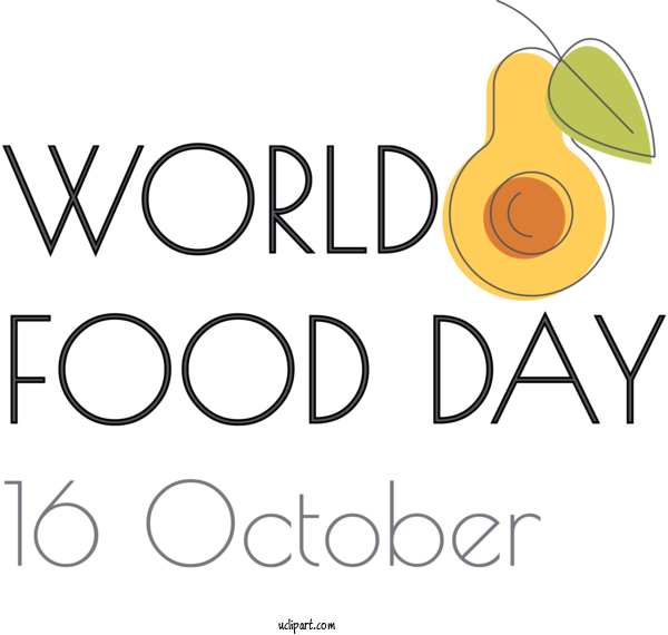 Free Holidays Logo Yellow Line For World Food Day Clipart Transparent Background