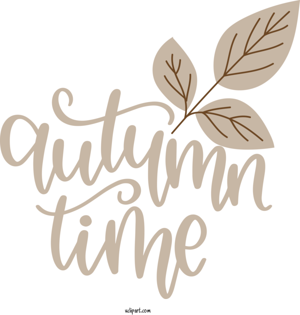 Free Nature Logo Calligraphy Font For Autumn Clipart Transparent Background
