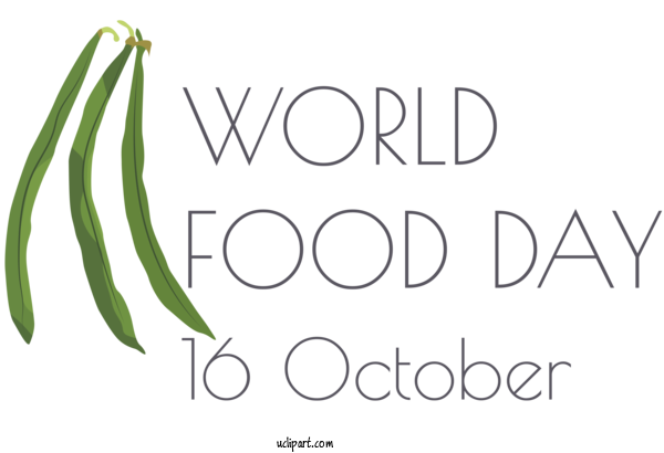 Free Holidays Logo Font Leaf For World Food Day Clipart Transparent Background