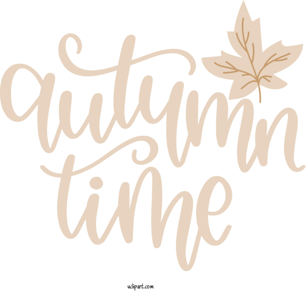 Free Nature Calligraphy Logo Font For Autumn Clipart Transparent Background