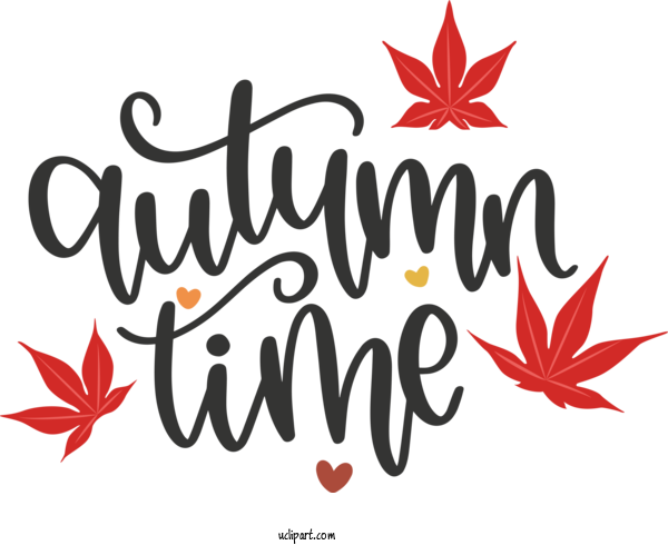 Free Nature Flower Leaf Design For Autumn Clipart Transparent Background
