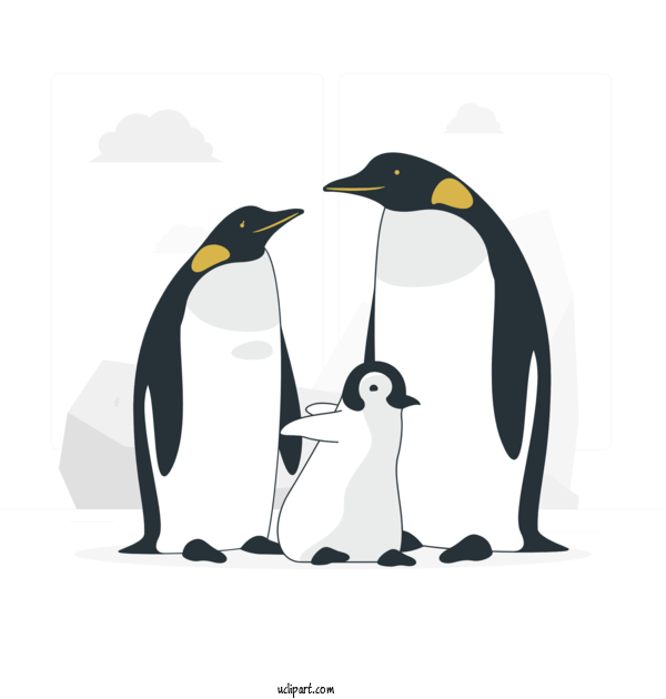 Free People Penguins King Penguin Birds For Family Clipart Transparent Background