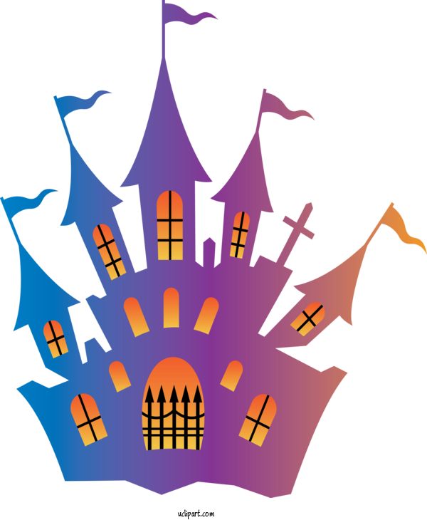 Free Holidays Haunted House Cosplay Design For Halloween Clipart Transparent Background