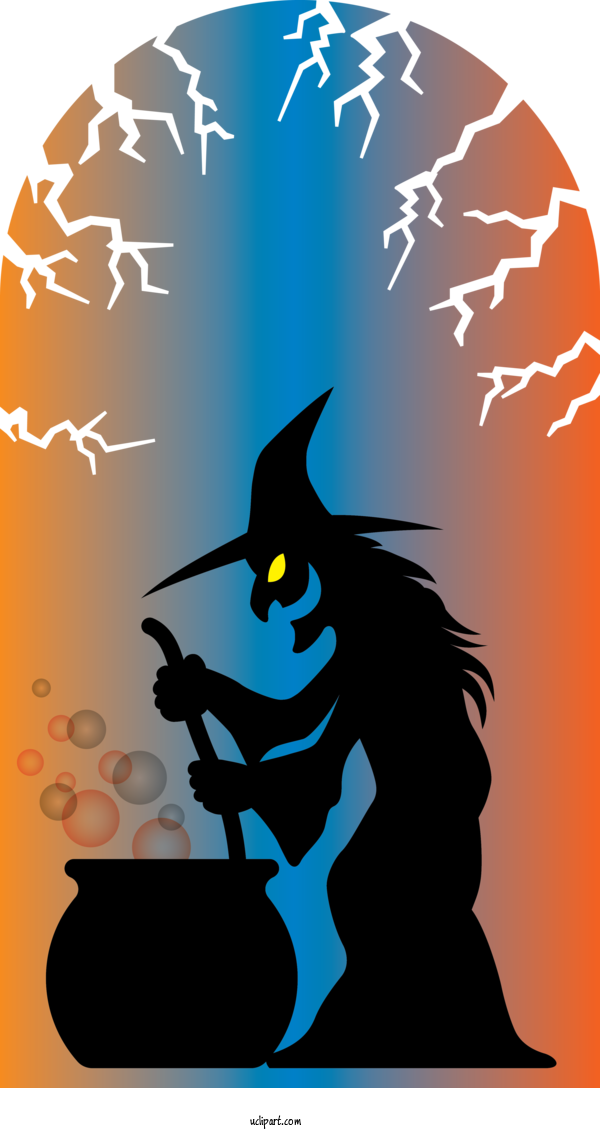 Free Holidays Cartoon Greeting Card Silhouette For Halloween Clipart Transparent Background