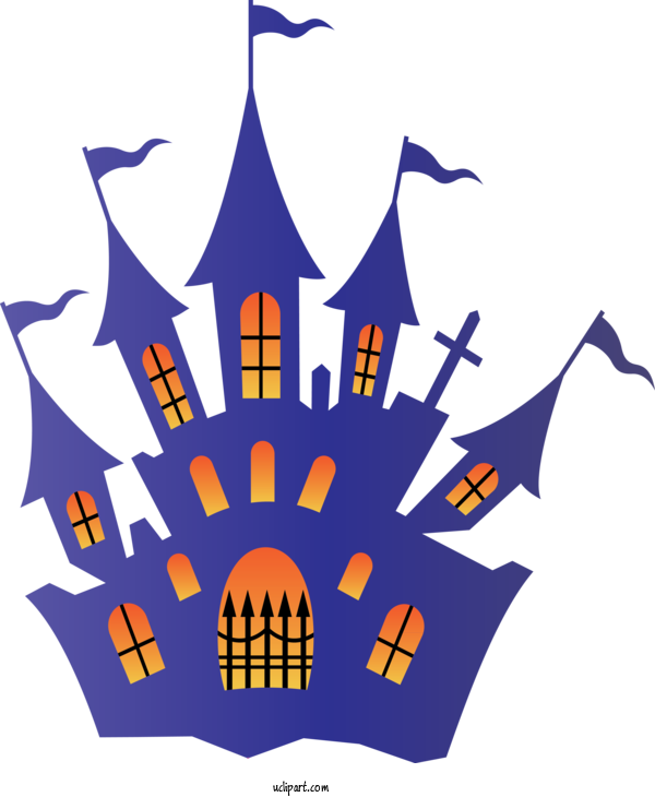 Free Holidays Haunted House Ghost Jack O' Lantern For Halloween Clipart Transparent Background