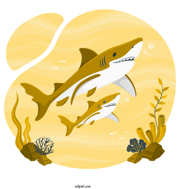 Free People Sharks Cartoon Poster For Family Clipart Transparent Background