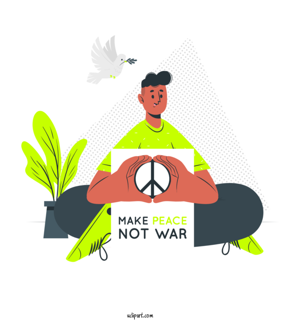 Free Holidays Cartoon Poster For World Peace Day Clipart Transparent Background