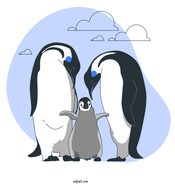 Free People Penguins Cartoon Drawing For Family Clipart Transparent Background