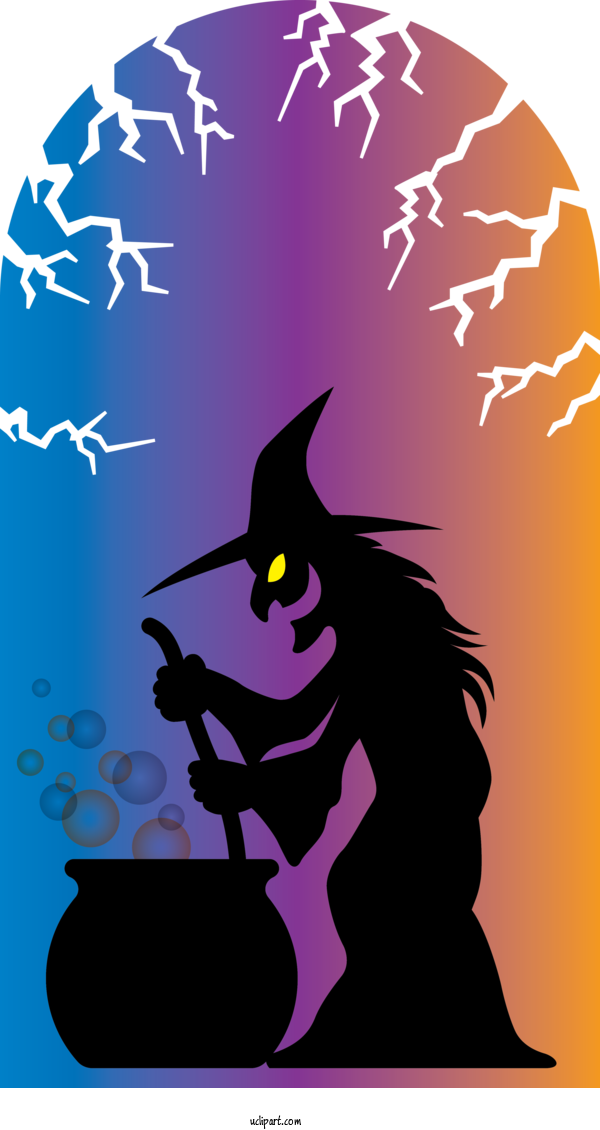 Free Holidays Cartoon Greeting Card Silhouette For Halloween Clipart Transparent Background