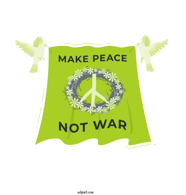 Free Holidays Design  Typography For World Peace Day Clipart Transparent Background