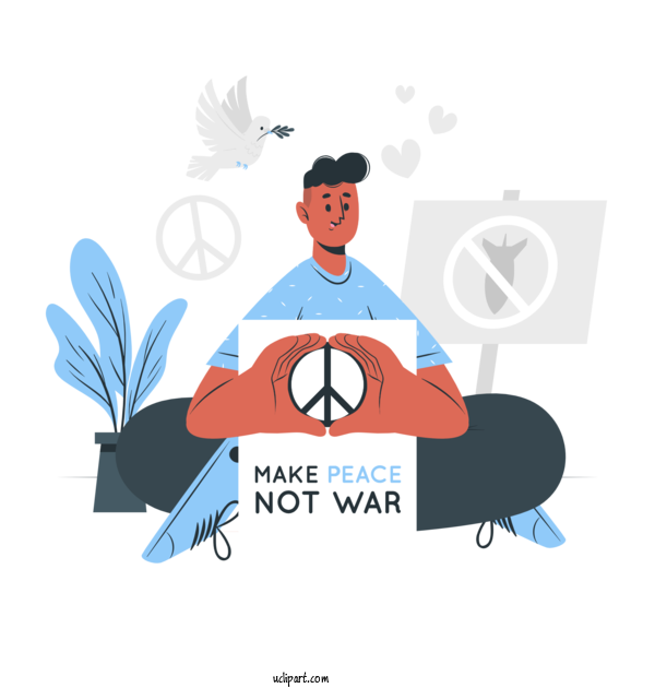 Free Holidays Cartoon  Poster For World Peace Day Clipart Transparent Background