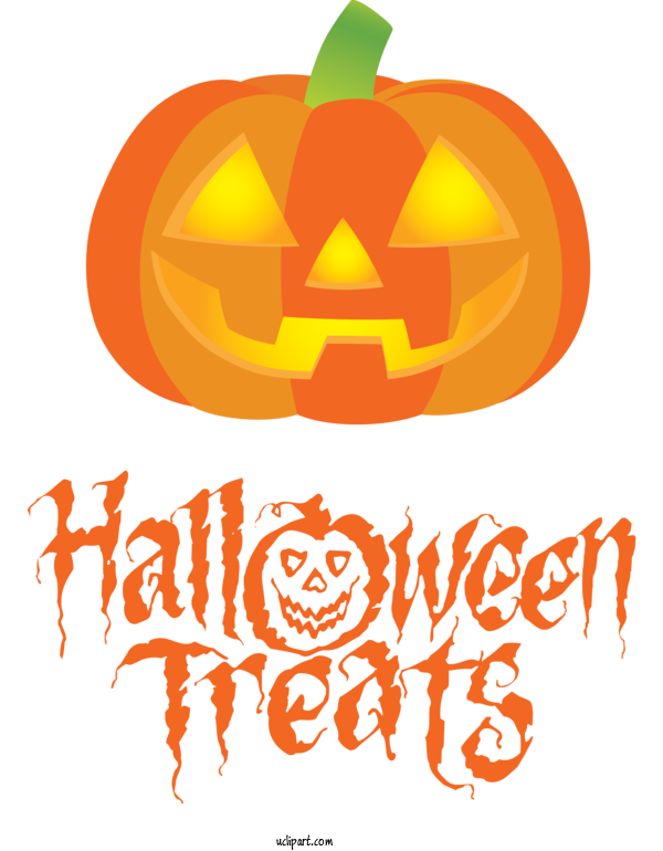 Free Holidays Jack O' Lantern Logo Vegetable For Halloween Clipart Transparent Background