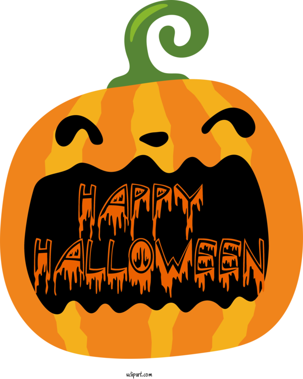 Free Holidays Jack O' Lantern Vegetarian Cuisine Logo For Halloween Clipart Transparent Background