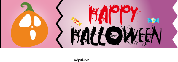 Free Holidays Logo Design Font For Halloween Clipart Transparent Background