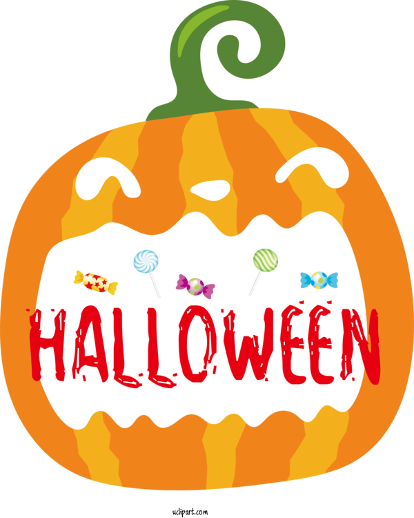 Free Holidays Vegetarian Cuisine Logo Pumpkin For Halloween Clipart Transparent Background