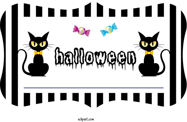 Free Holidays Cat Whiskers Cat Like For Halloween Clipart Transparent Background