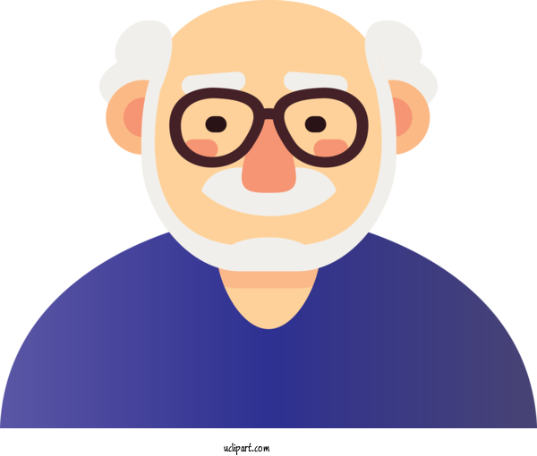 Free People Facial Hair Face Glasses For Elderly Clipart Transparent Background