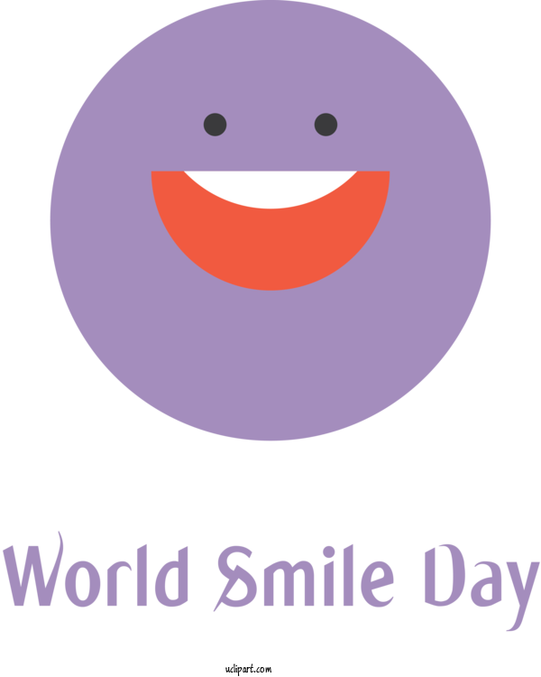 Free Holidays Cartoon Logo Smiley For World Smile Day Clipart Transparent Background