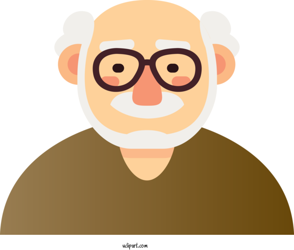 Free People Facial Hair Face Glasses For Elderly Clipart Transparent Background