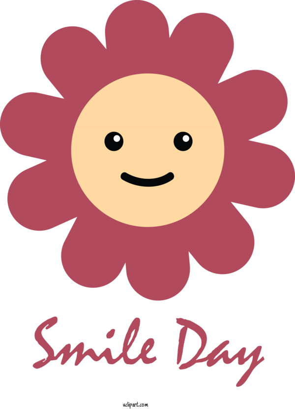 Free Holidays Flower Cartoon For World Smile Day Clipart Transparent Background