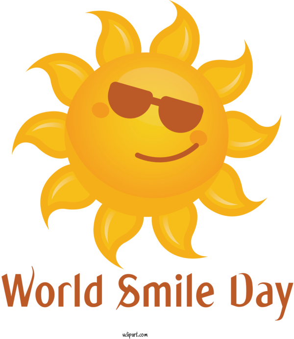 Free Holidays Smiley Emoticon Cartoon For World Smile Day Clipart Transparent Background