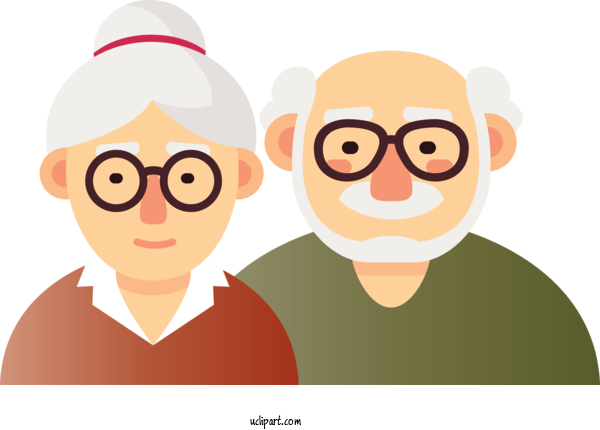 Free People Face Facial Hair Glasses For Grandparents Clipart Transparent Background