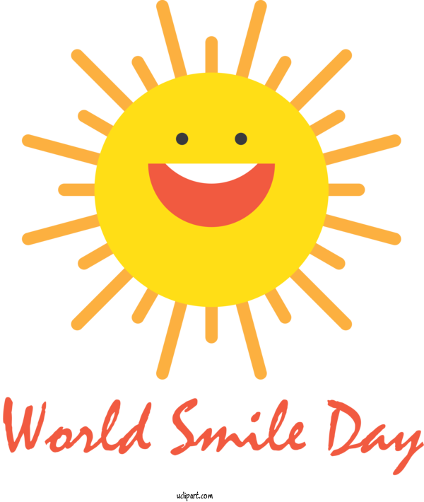 Free Holidays Smiley Emoticon Yellow For World Smile Day Clipart Transparent Background