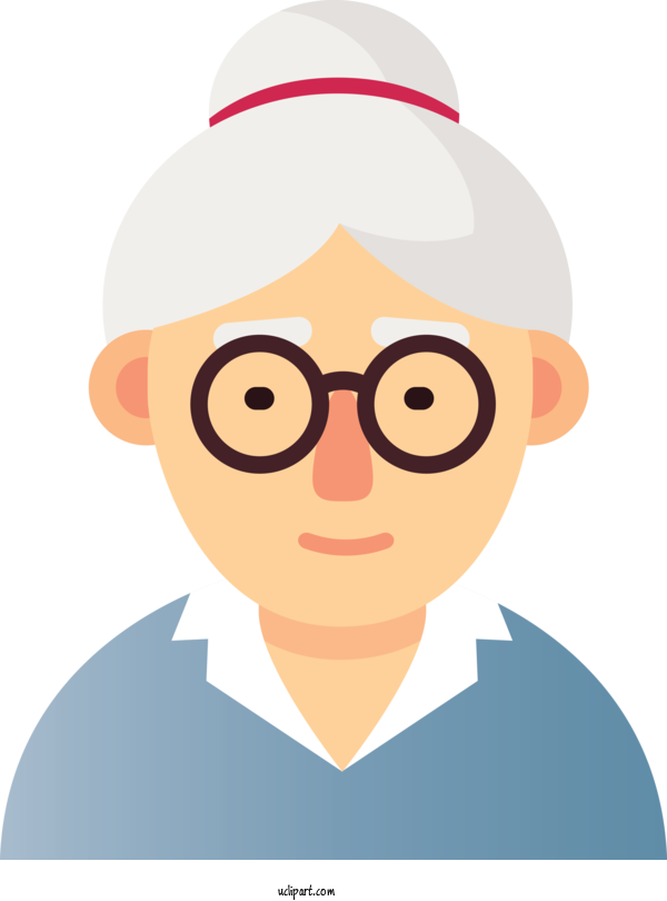 Free People Face Head Glasses For Elderly Clipart Transparent Background