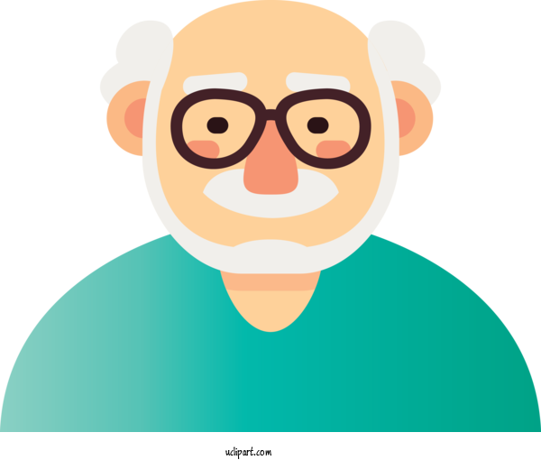 Free People Face Facial Hair Glasses For Elderly Clipart Transparent Background