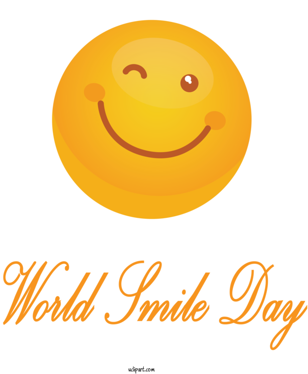 Free Holidays Smiley Emoticon Yellow For World Smile Day Clipart Transparent Background