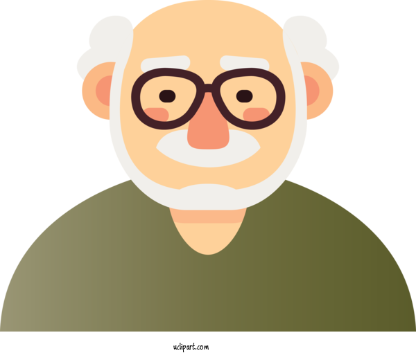 Free People Face Facial Hair Glasses For Elderly Clipart Transparent Background