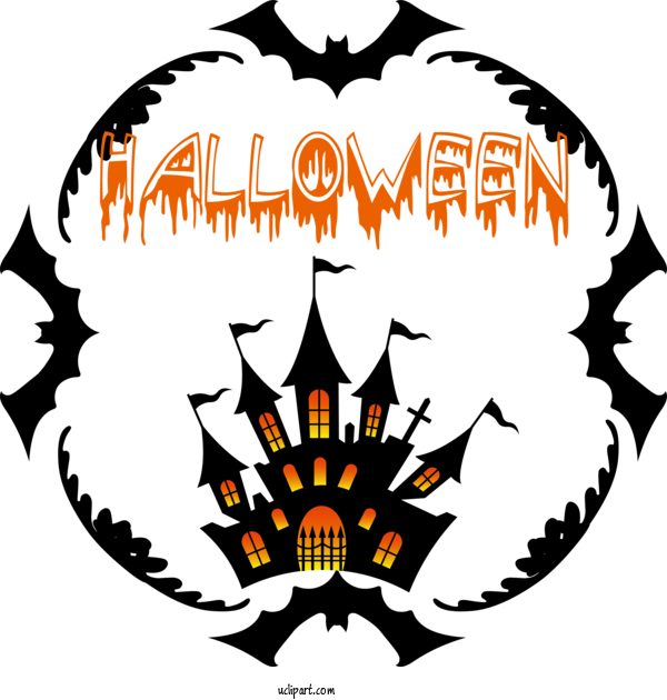 Free Holidays Text Landscape Space For Halloween Clipart Transparent Background