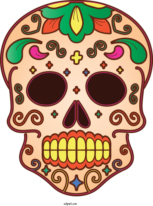 Free Holidays Day Of The Dead Watercolor Painting Drawing For Day Of The Dead Clipart Transparent Background