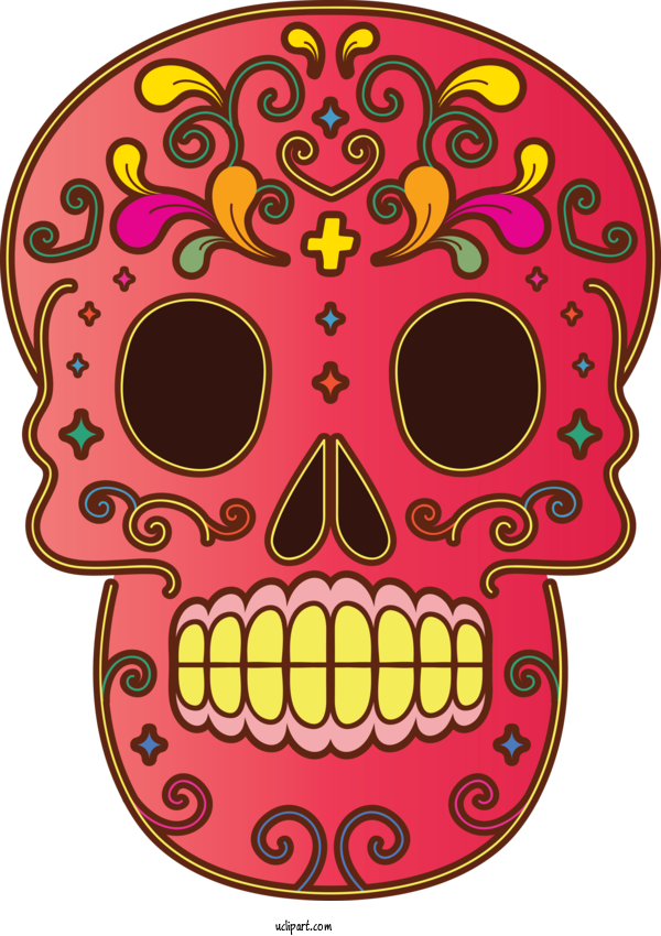 Free Holidays Drawing Skull Art Day Of The Dead For Day Of The Dead Clipart Transparent Background