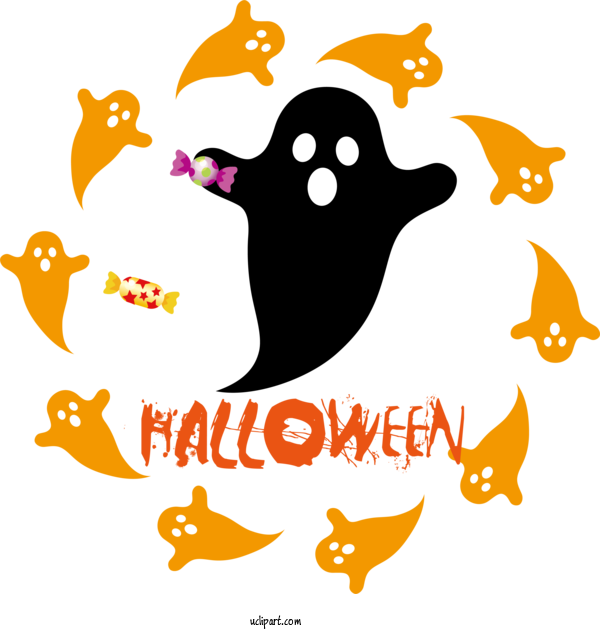 Free Holidays Logo Cartoon Recreation For Halloween Clipart Transparent Background